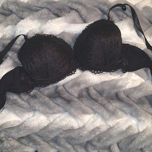 Black lace push up bra 34A